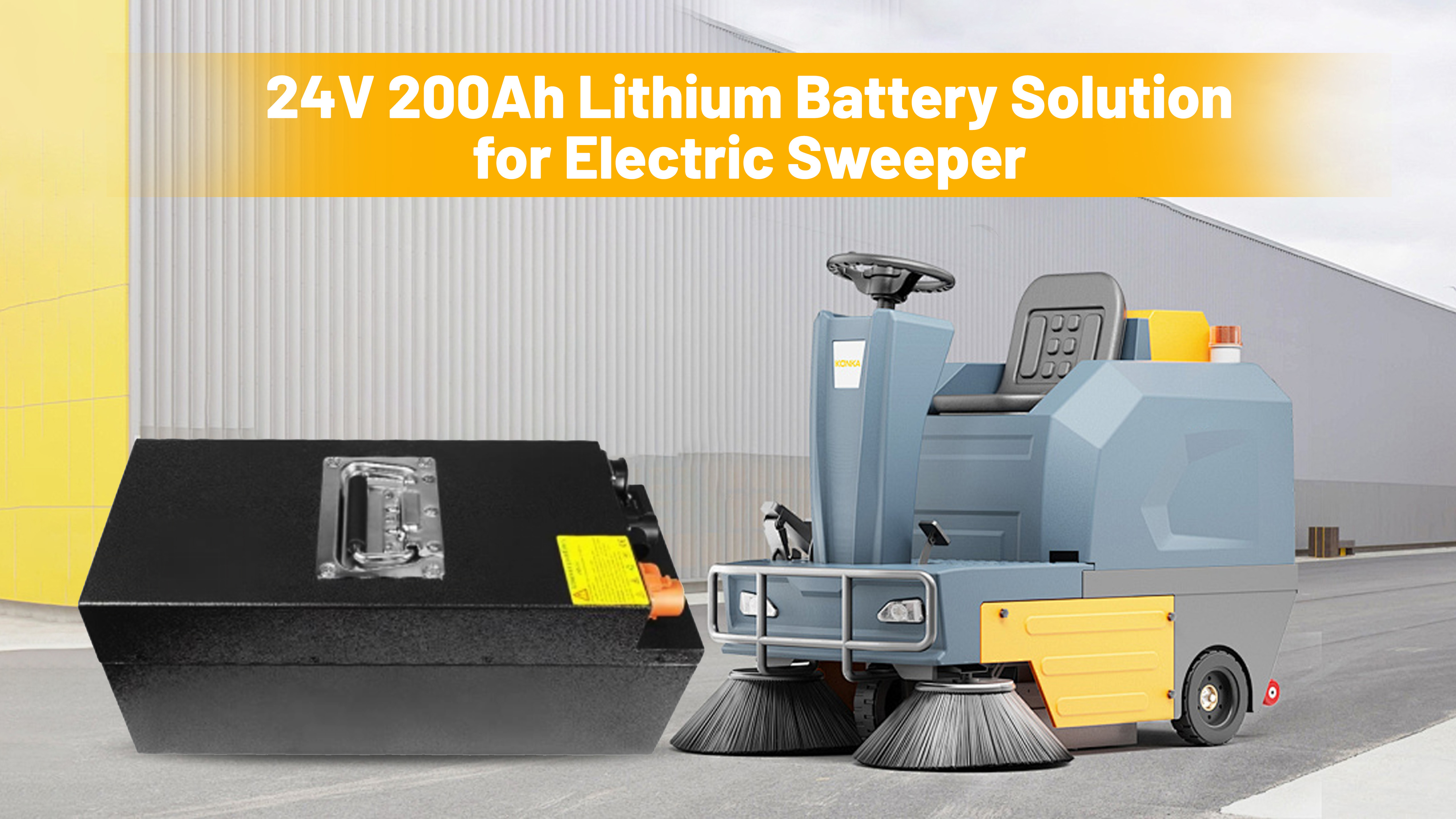 최신 회사 사례 24V 200Ah LiFePO4 Battery Solution for Electric Sweepers – Lead-Acid Replacement