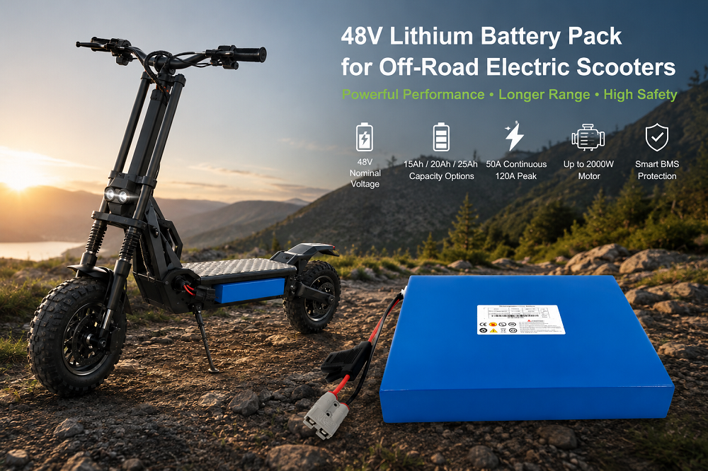 최신 회사 사례 48V Lithium Battery Pack for 2000W Off-Road Electric Scooters