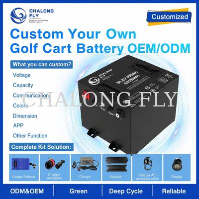 36V & 48V 105Ah LiFePO4 Golf Cart Battery with Smart BMS for Fleet Vehicles