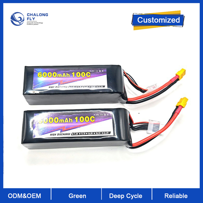 CLF OEM ODM 6S 22.2V 6000mAh 100C model aircraft high-rate lithium battery for agricultural drones