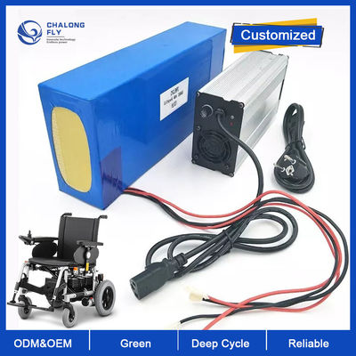 LiFePO4 리튬 배터리 충전식 OEM ODM 24V 36V 48V 60V 50AH 100AH ​​이동성 전기 스쿠터 리튬 배터리 팩