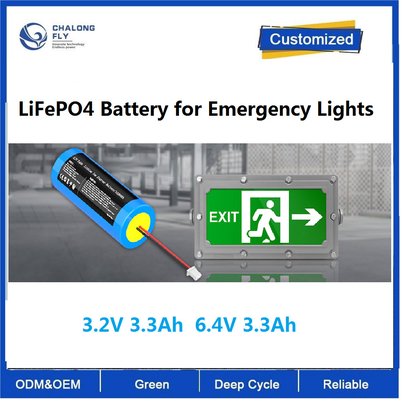 CLF OEM ODM 3.2V 3.3Ah 6.4V 3.3Ah 리?? 배터리 비상 조명용 LiFePO4 배터리