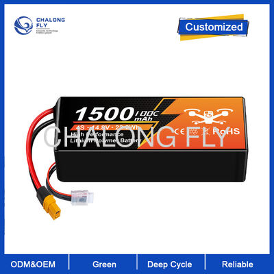 내구성 2S1P 7.4V 1500mAh 리?? 폴리머 UAV 드론 배터리 팩