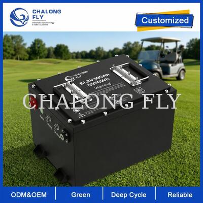 5376Wh 용량과 스마트 BMS를 갖춘 51.2V 105Ah LiFePO4 골프 카트 배터리 (48V 납산 배터리 전환용)